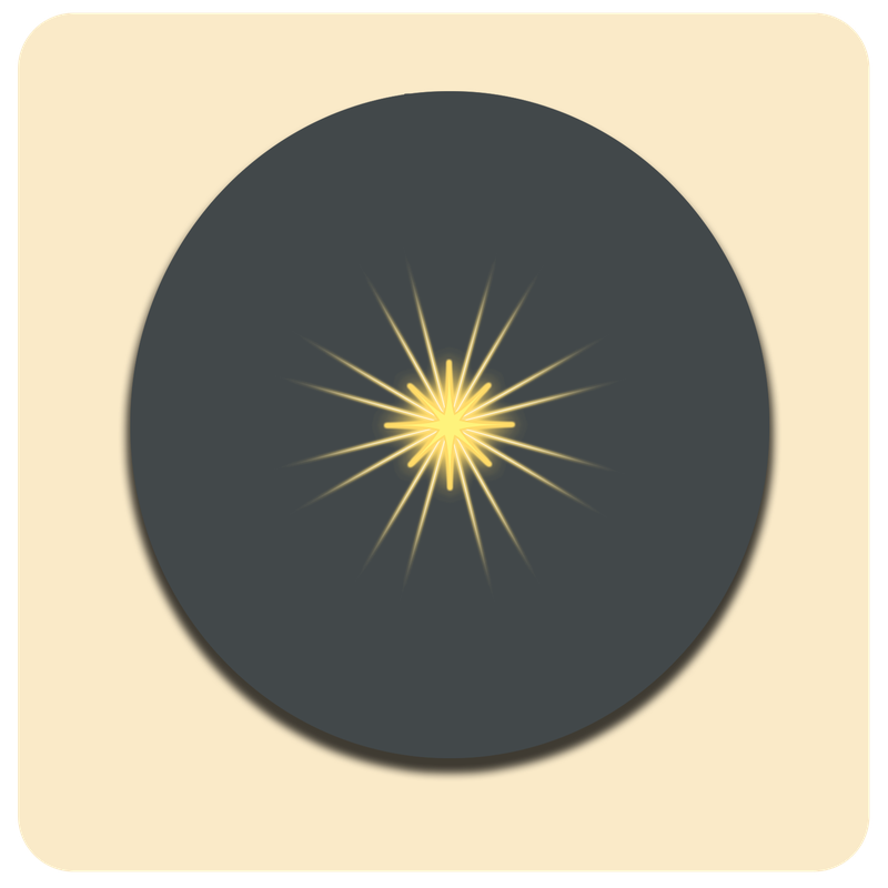 Dessous de verre lumineux avec piles de rechange offertes | Design : Anthracite