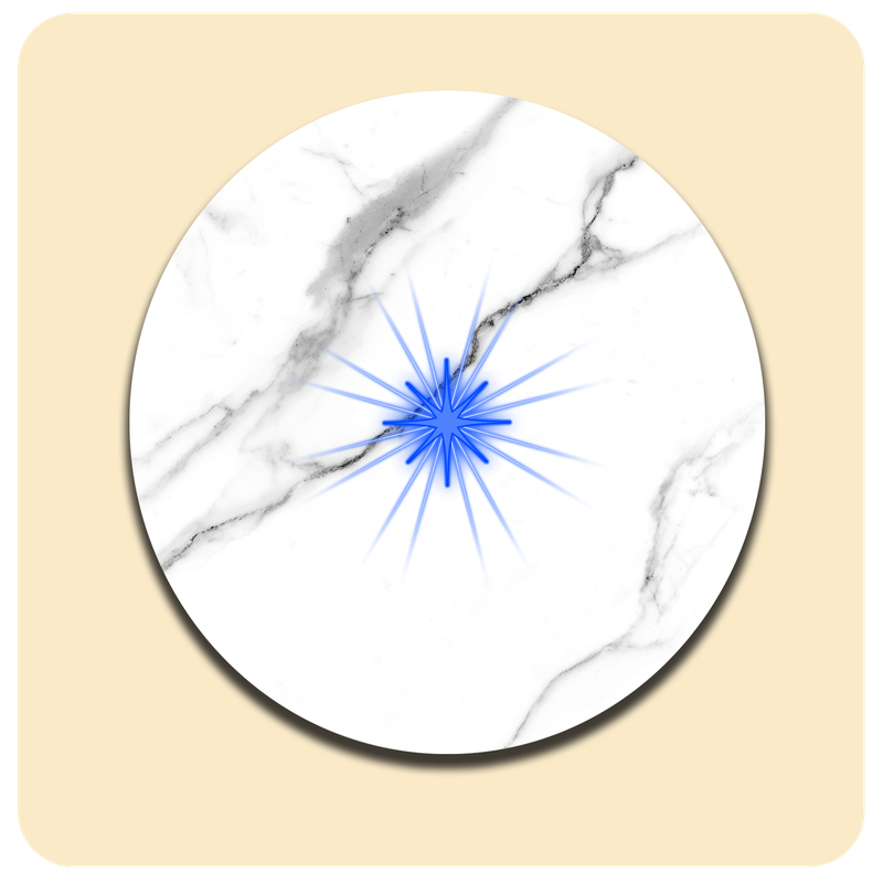 Dessous de verre lumineux avec piles de rechange offertes | Design : Marbre