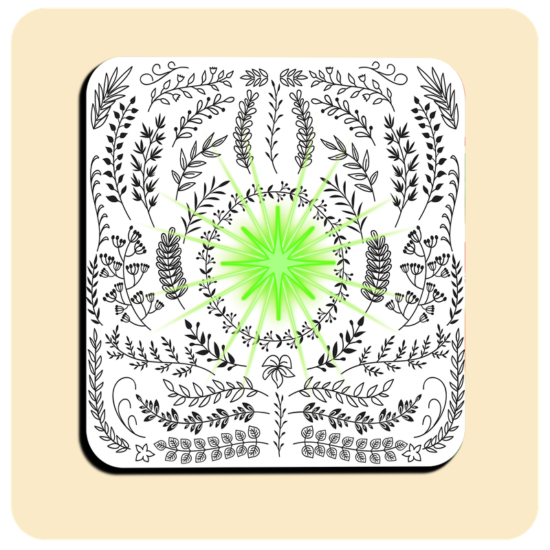 Dessous de verre lumineux avec piles de rechange offertes | Design : Nature