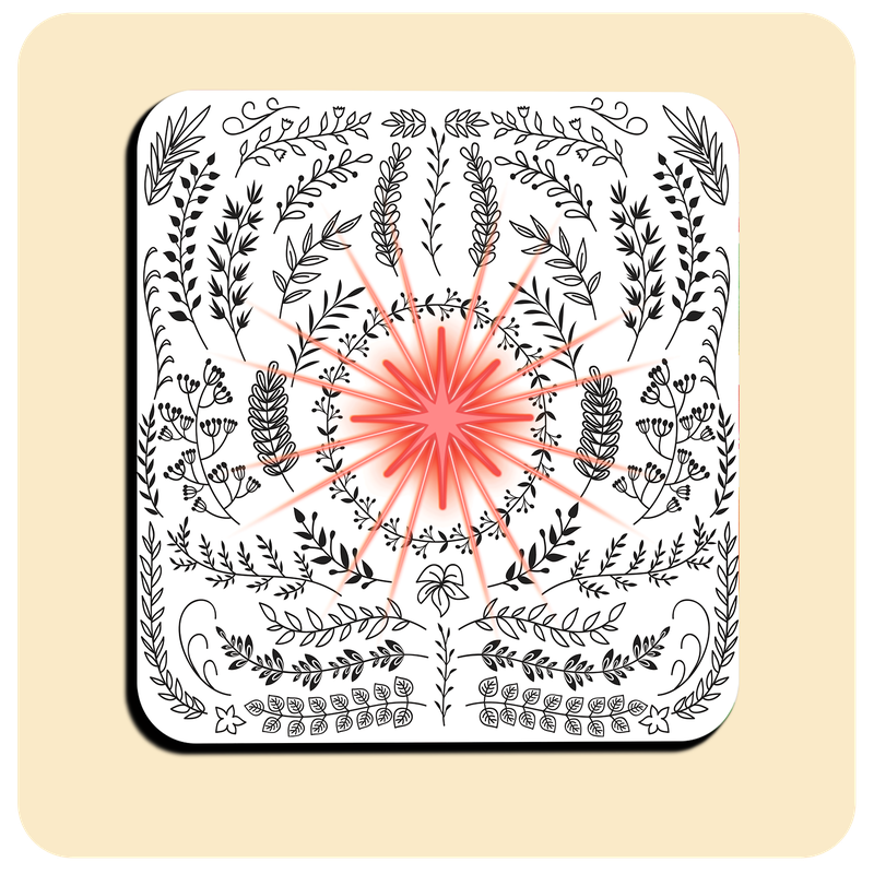 Dessous de verre lumineux avec piles de rechange offertes | Design : Nature