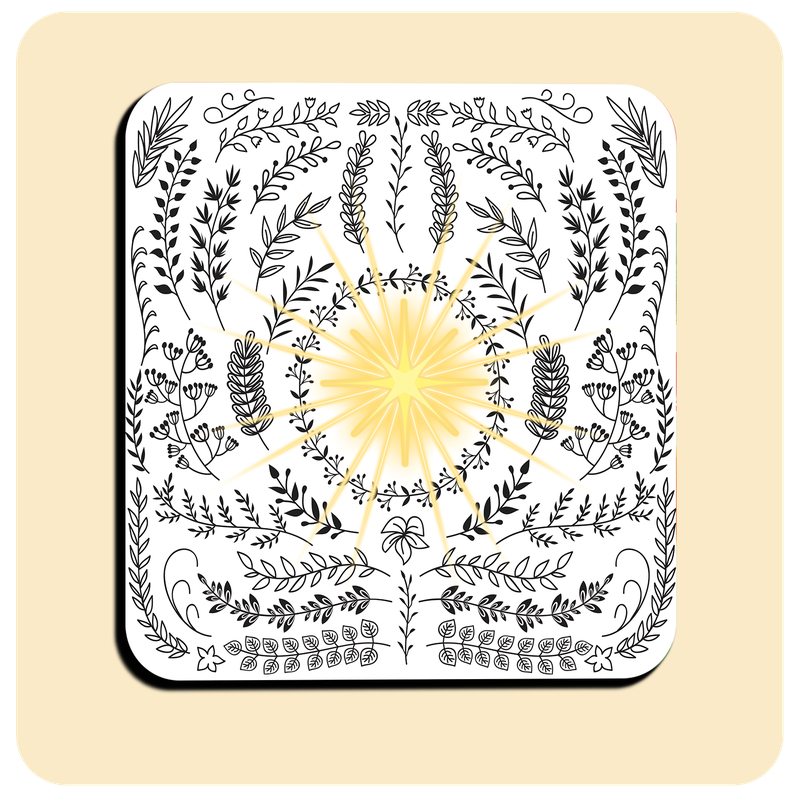 Dessous de verre lumineux avec piles de rechange offertes | Design : Nature