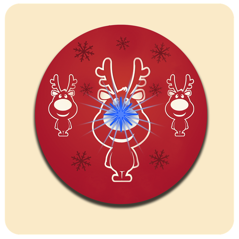 Dessous de verre lumineux avec piles de rechange offertes | Design : Rudolphe