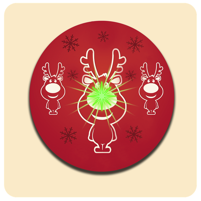 Dessous de verre lumineux avec piles de rechange offertes | Design : Rudolphe