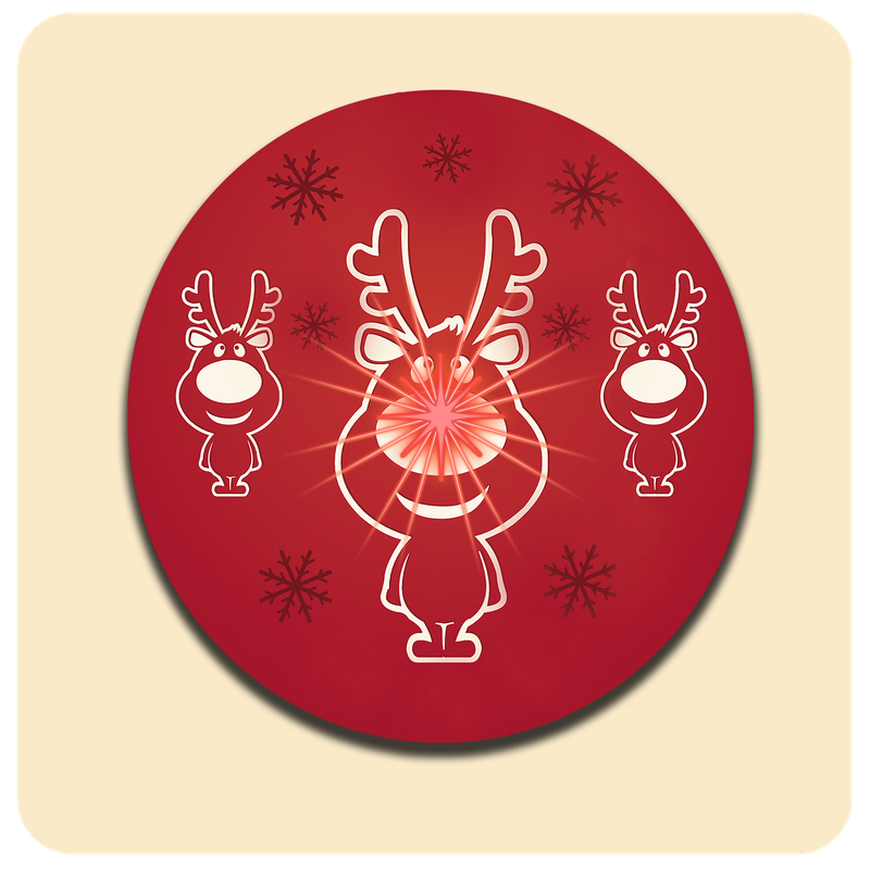 Dessous de verre lumineux avec piles de rechange offertes | Design : Rudolphe