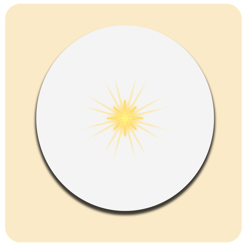 Dessous de verre lumineux avec piles de rechange offertes | Design : Blanc