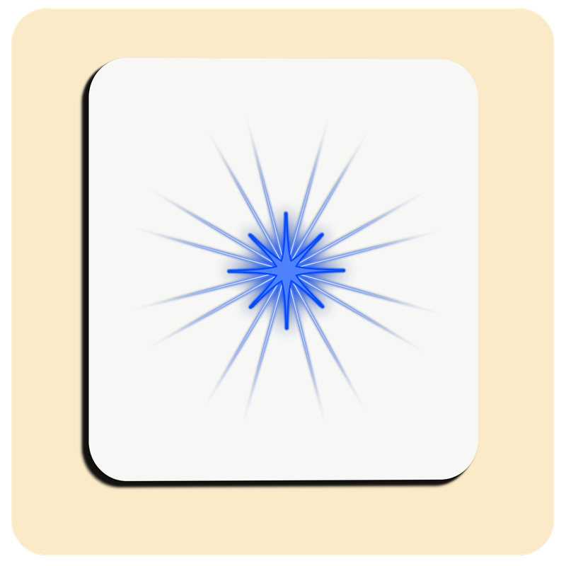 Dessous de verre lumineux avec piles de rechange offertes | Design : Blanc (carré)