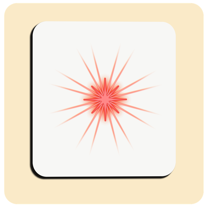 Dessous de verre lumineux avec piles de rechange offertes | Design : Blanc (carré)