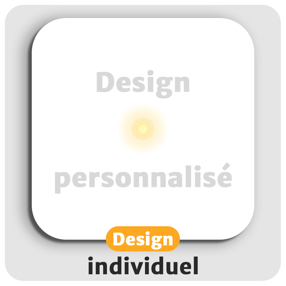 Dessous de verre lumineux | Design personnalisé | carrés