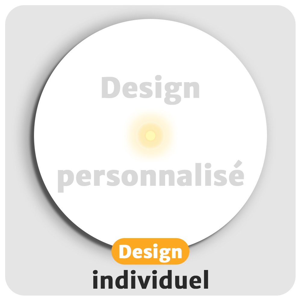 Dessous de verre lumineux | Design personnalisé | ronds