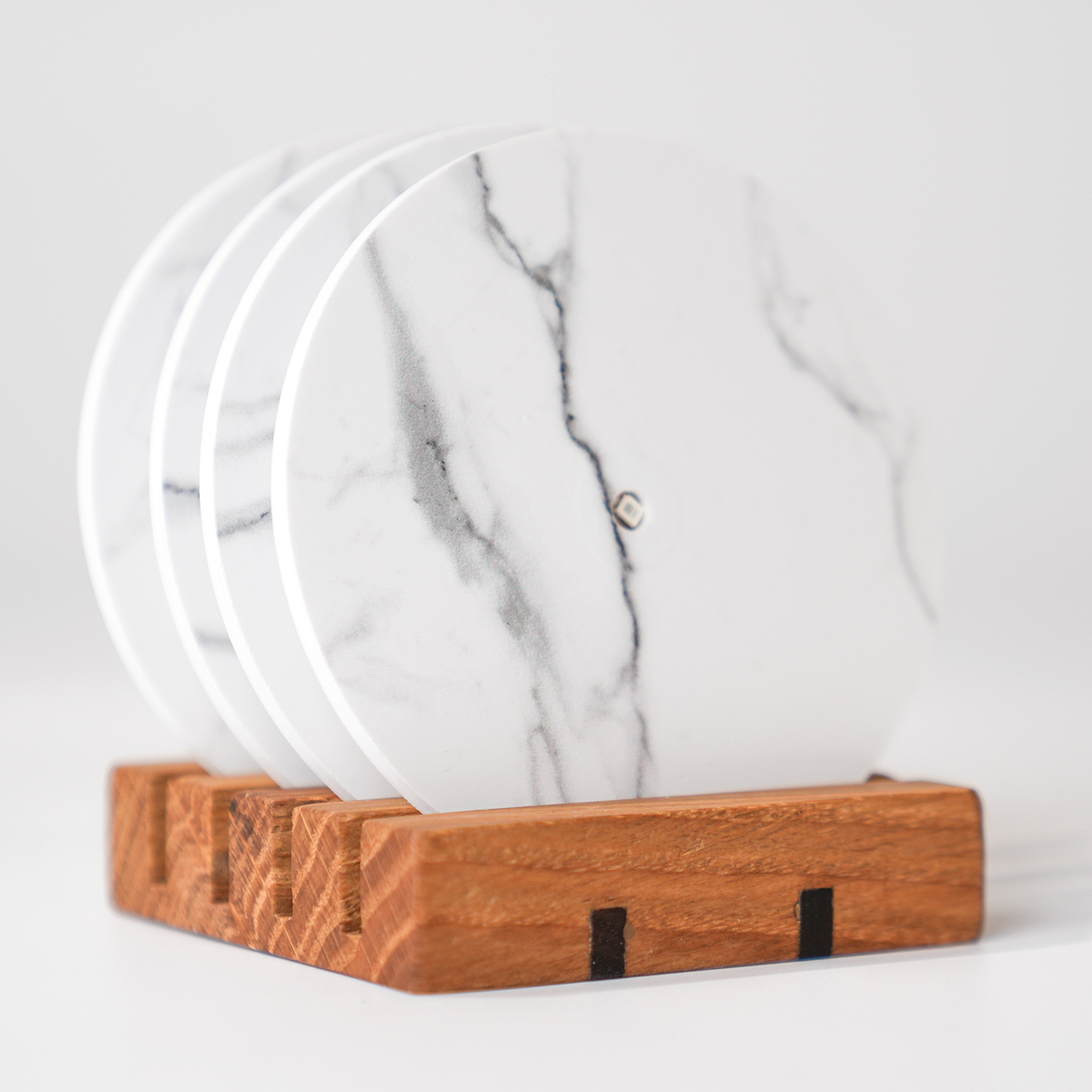 Présentoir en bois pour 4 dessous de verre