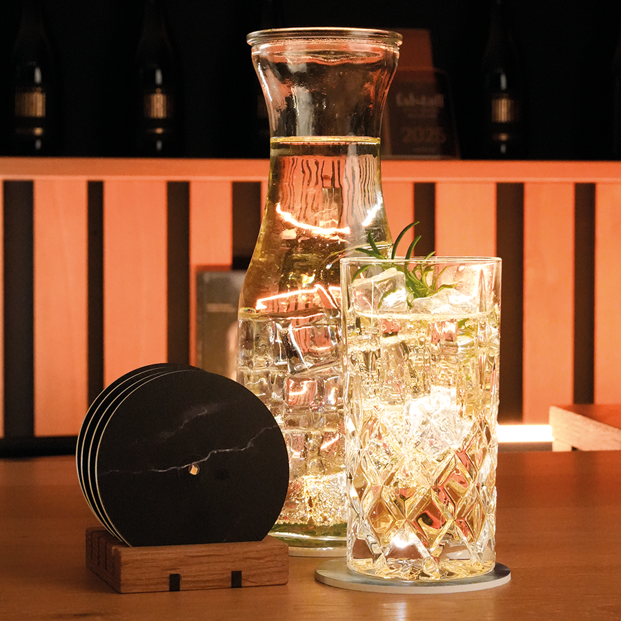 Présentoir en bois pour 4 dessous de verre