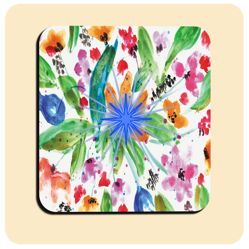 Dessous de verre lumineux avec piles de rechange offertes | Design : Aquarelle